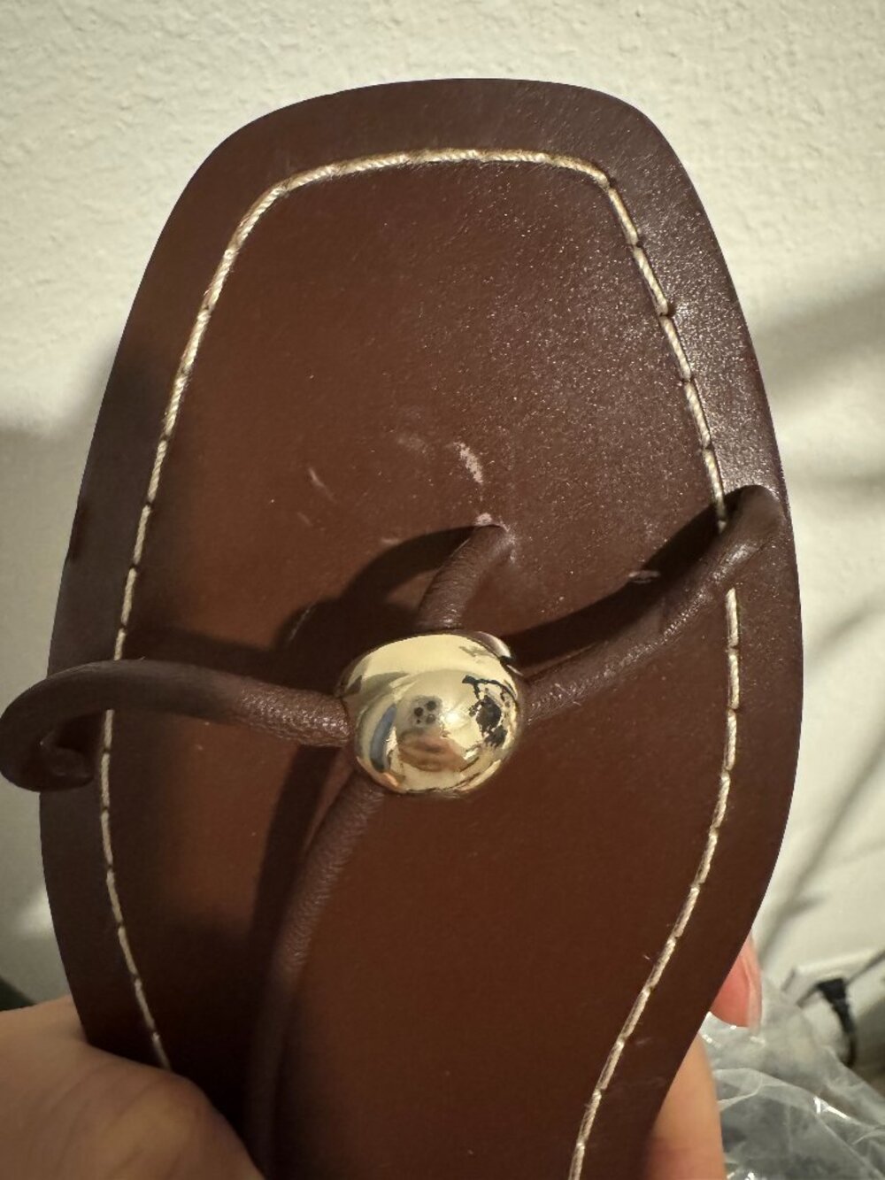 NEW Loeffler Randall size 7 Lara Espresso Leather Sandal - Picture 4 of 11